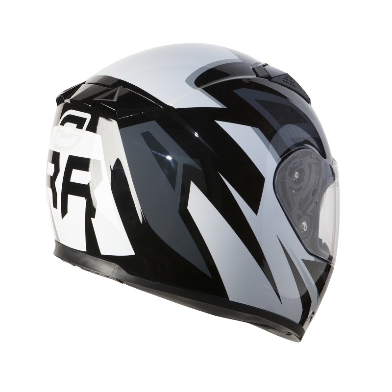 Prilba na motocykel Ozone RC01 čierno-šedo-biela vypredaj výpredaj