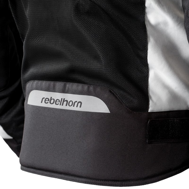 Moto bunda Rebelhorn Hiflow III strieborno-čierna