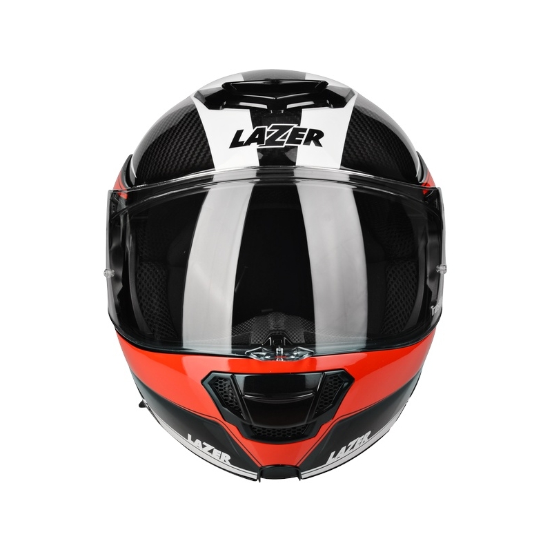 Prilba Lazer Monaco Evo - 2.0 Pure Carbon čierno-červeno-biela