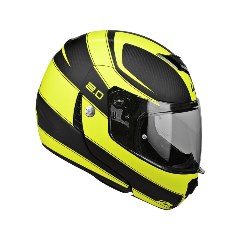 Prilba Lazer Monaco Evo - 2.0 Pure Carbon čierno-fluo žltá