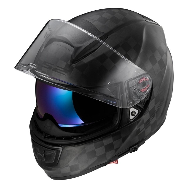 Prilba na motocykel LS2 FF397 Vector Solid Carbon čierna matná výpredaj