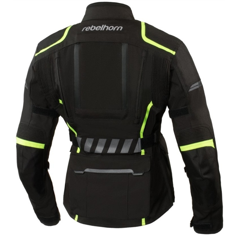 Dámska moto bunda Rebelhorn Hiker II čierno-fluorescenčno-žltá výpredaj