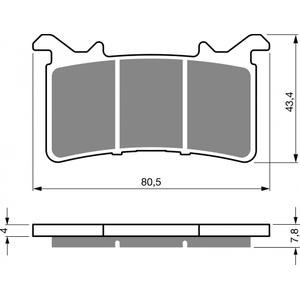 Brzdové obloženie GOLDFREN 415 GP6