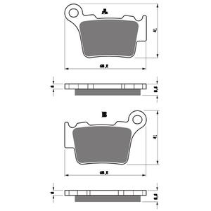 Brzdové obloženie GOLDFREN 416 S33 OFF-ROAD Zadná