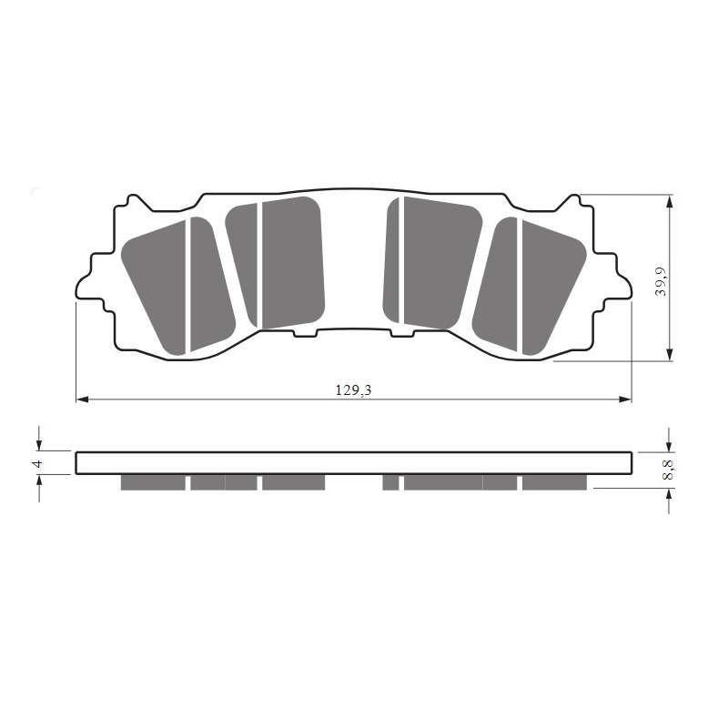 Brzdové obloženie GOLDFREN S33 STREET FRONT