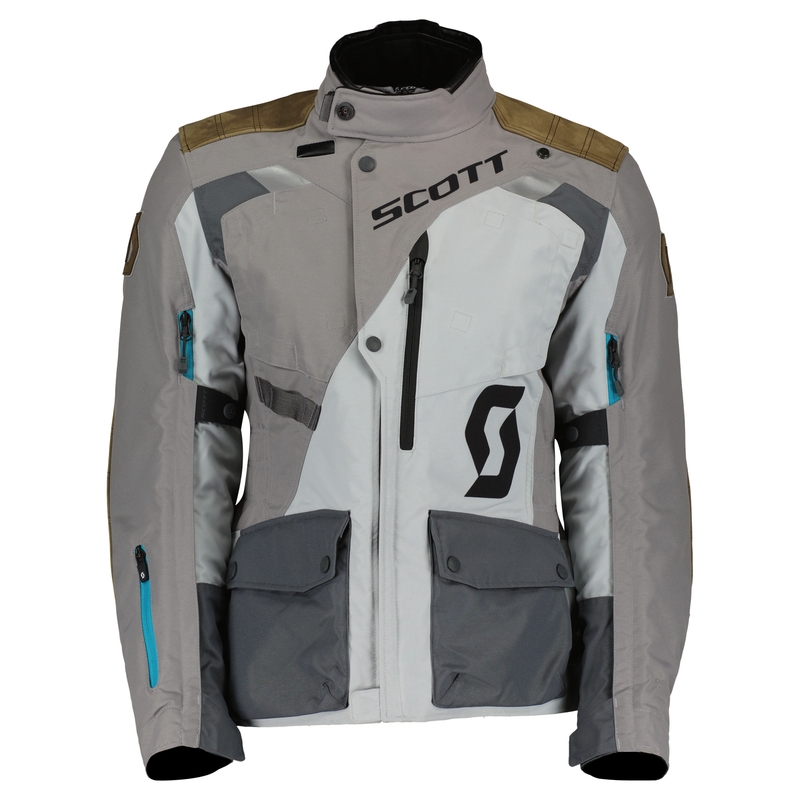 Dámska bunda na motorku SCOTT W'S DUALRAID DRYO IRON sivo-hnedá výpredaj