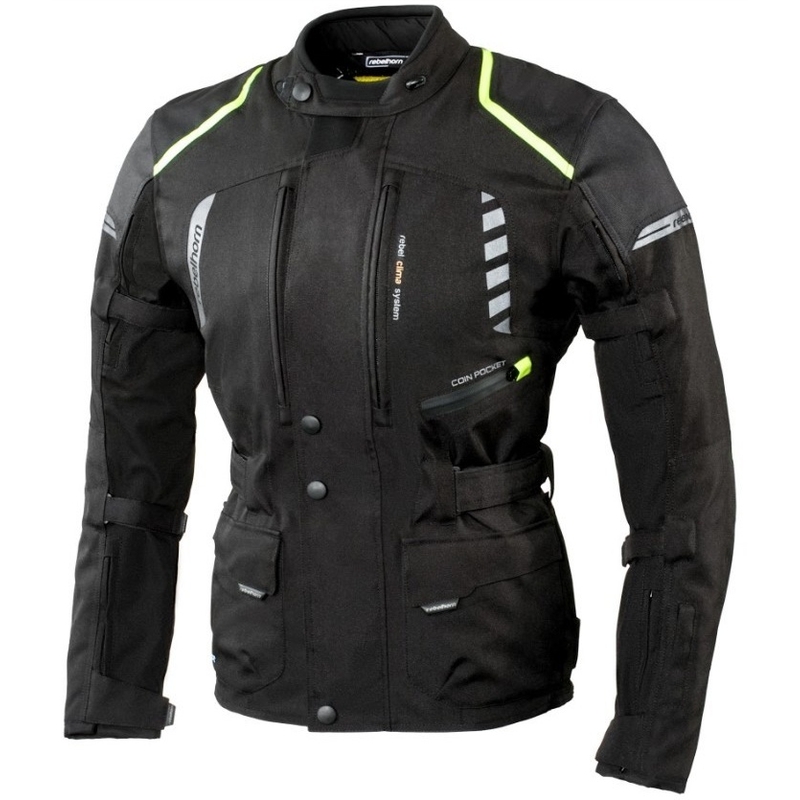 Moto bunda Rebelhorn Hiker II čierno-fluorescenčno-žltá výpredaj