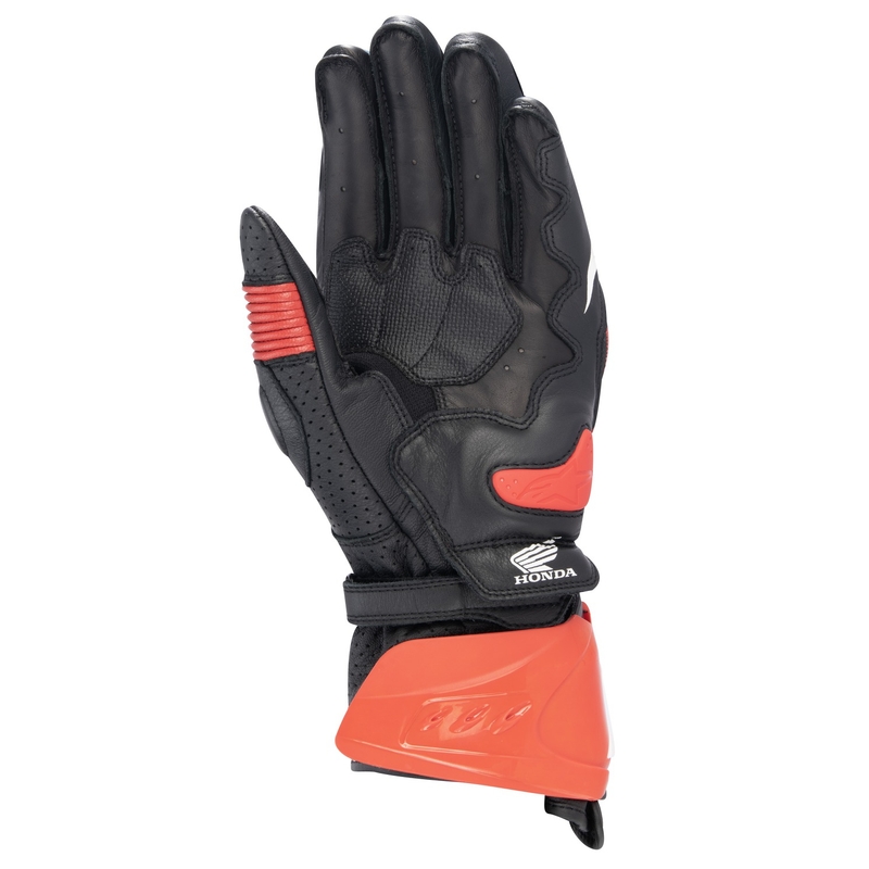 Rukavice na motorku Alpinestars GP PRO R 3 Honda čierno-červeno fluo-modro-biele