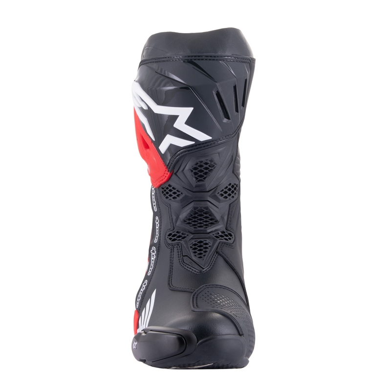 Topánky na motorku Alpinestars Supertech R Honda čierno-červeno fluo-modro-biele