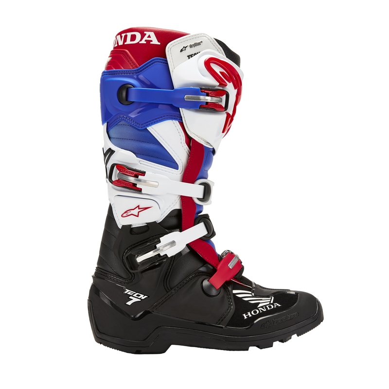 Topánky na motorku Alpinestars Tech 7 Enduro Drystar Honda čierno-modro-bielo-červené