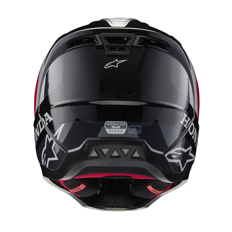 Motokrosová helma Alpinestars S-M5 Honda kolekcia čierno-červeno-šedá