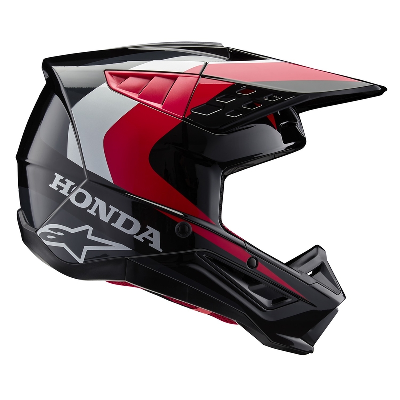 Motokrosová helma Alpinestars S-M5 Honda kolekcia čierno-červeno-šedá