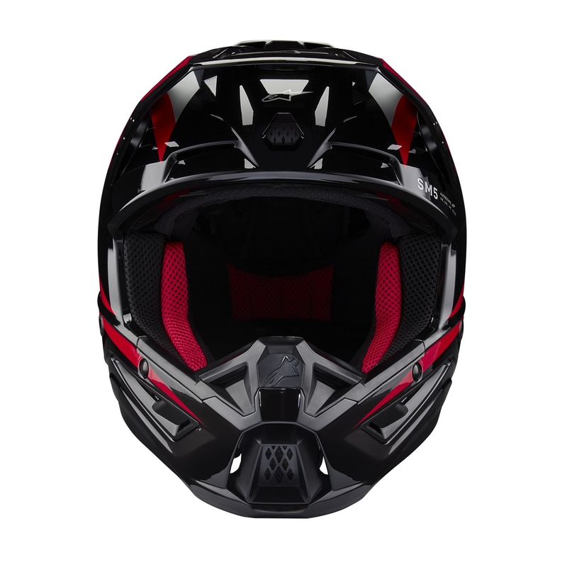 Motokrosová helma Alpinestars S-M5 Honda kolekcia čierno-červeno-šedá