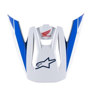 Šilt pre helmy Alpinestars S-M5 Honda kolekcia 2024 bielo-modro-červený