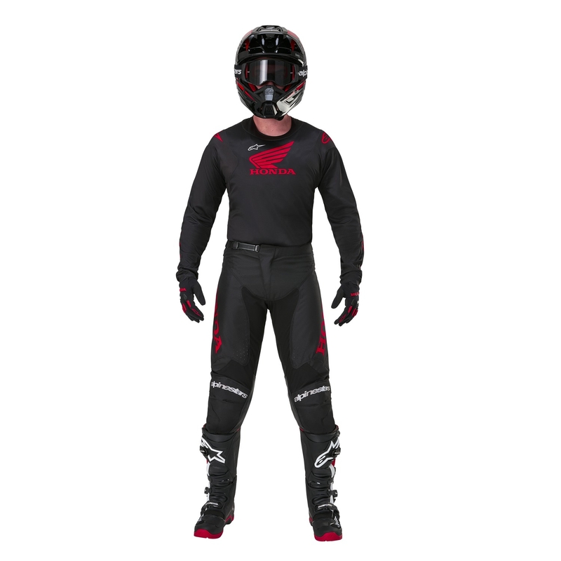 Motokrosový dres Alpinestars Racer Iconic Honda kolekcia čierno-červený