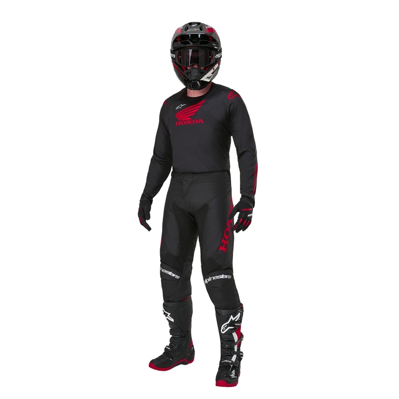 Motokrosový dres Alpinestars Racer Iconic Honda kolekcia čierno-červený