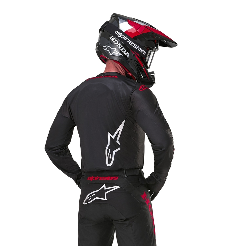 Motokrosový dres Alpinestars Racer Iconic Honda kolekcia čierno-červený