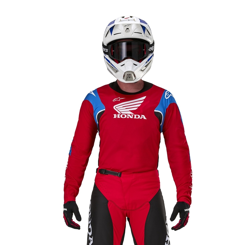 Motokrosový dres Alpinestars Racer Iconic Honda kolekcia červeno-čierno-modro-biely