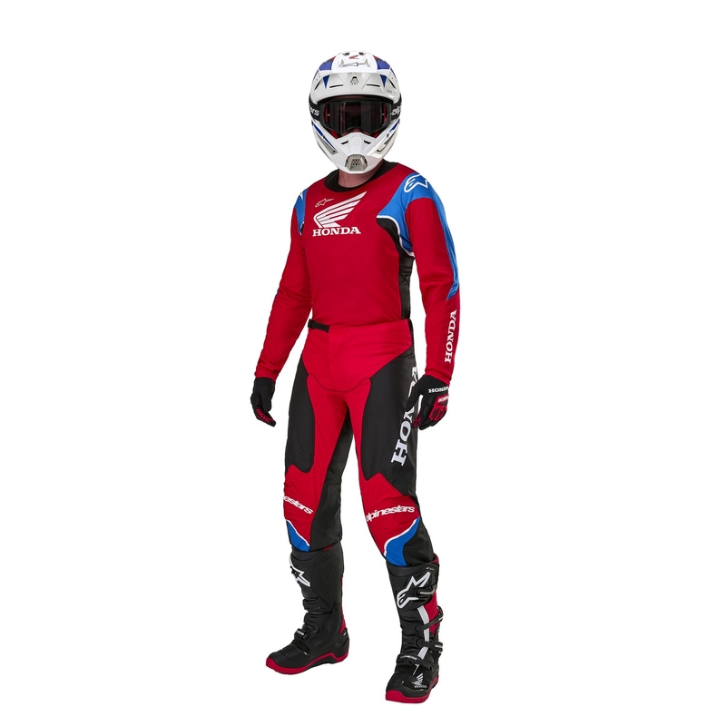 Motokrosový dres Alpinestars Racer Iconic Honda kolekcia červeno-čierno-modro-biely