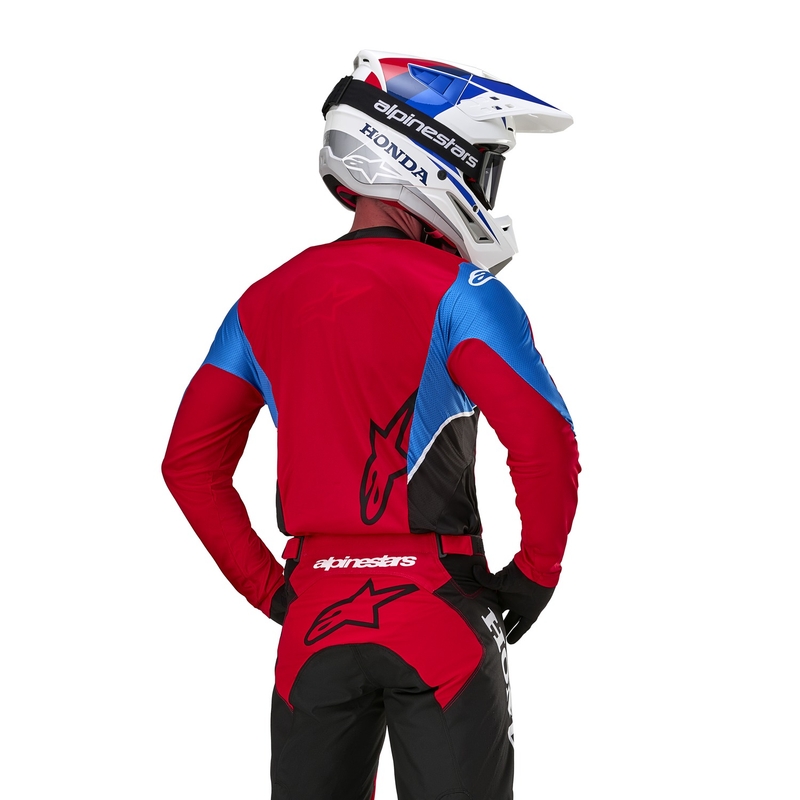 Motokrosový dres Alpinestars Racer Iconic Honda kolekcia červeno-čierno-modro-biely