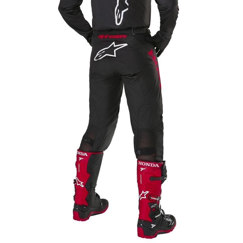 Motokrosové nohavice Alpinestars Racer Iconic Honda kolekcia čierno-červené