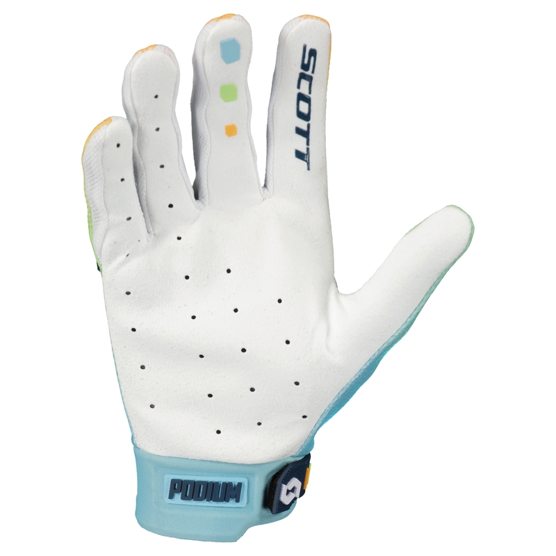Motokrosové rukavice SCOTT PODIUM PRO modro-oranžové