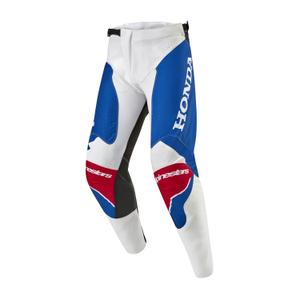 Motokrosové nohavice Alpinestars Racer Iconic Honda kolekcia 2024 bielo-modro-červeno-čierne