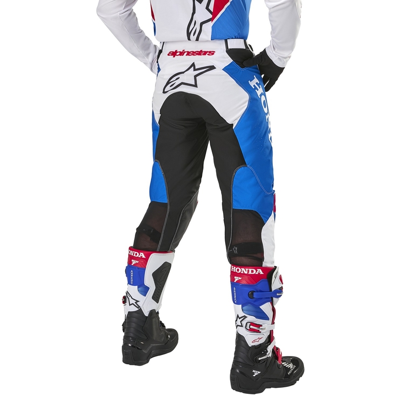 Motokrosové nohavice Alpinestars Racer Iconic Honda kolekcia bielo-modro-červeno-čierne