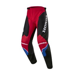 Motokrosové nohavice Alpinestars Racer Iconic Honda kolekcia 2024 červeno-čierno-modro-biele