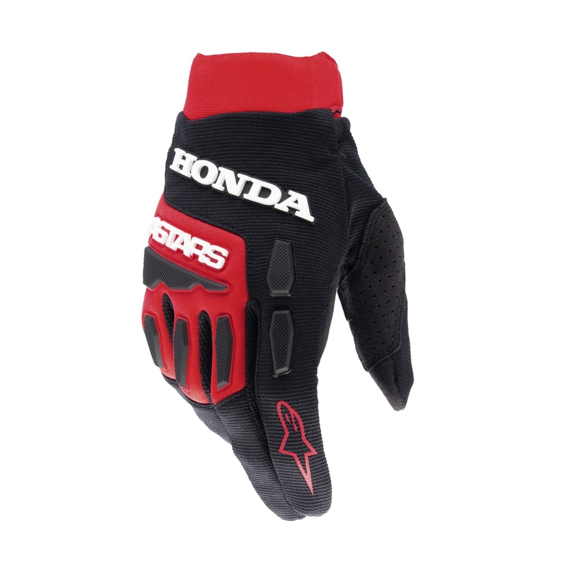Motokrosové rukavice Alpinestars Full Bore Honda kolekcia červeno-čiernej