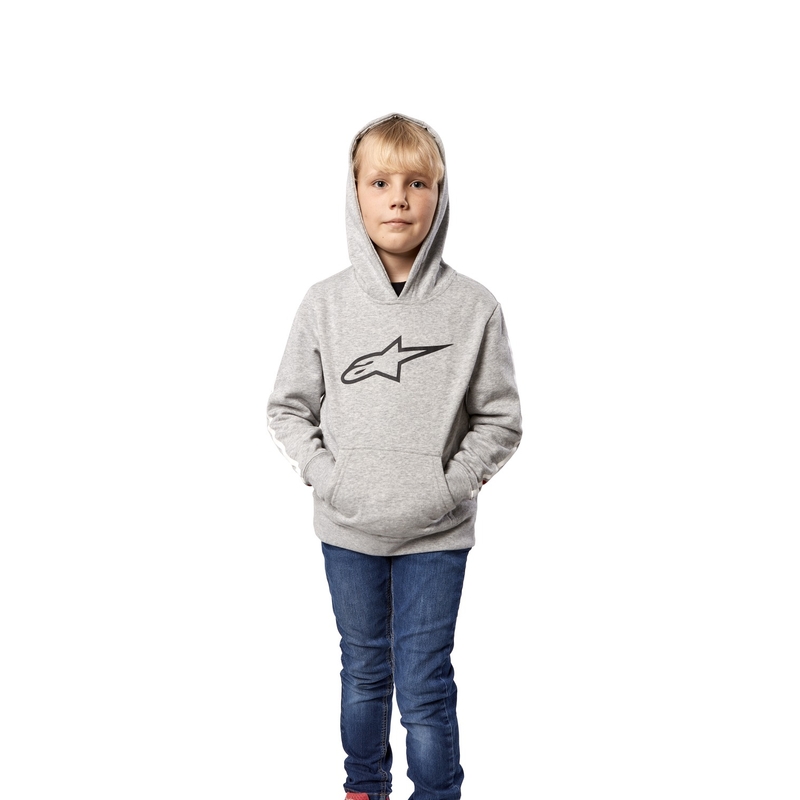 Detská mikina Alpinestars Kids Racey Hoodie šedo-červená