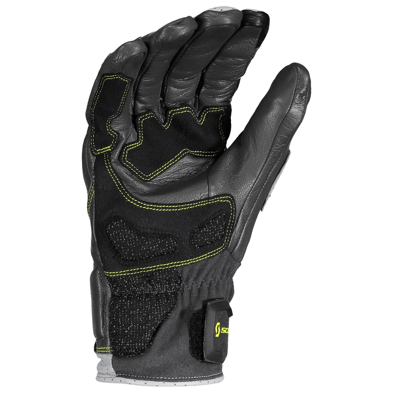 Kožené moto rukavice SCOTT SPORT ADV šedo-zelené
