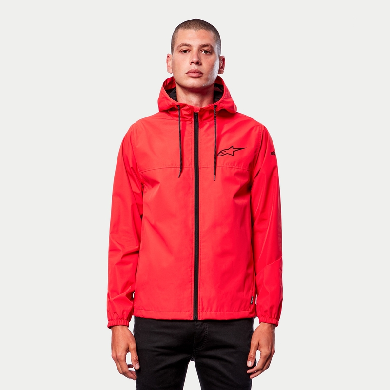 Bunda Alpinestars Treq Windbreaker červeno fluo-čierna