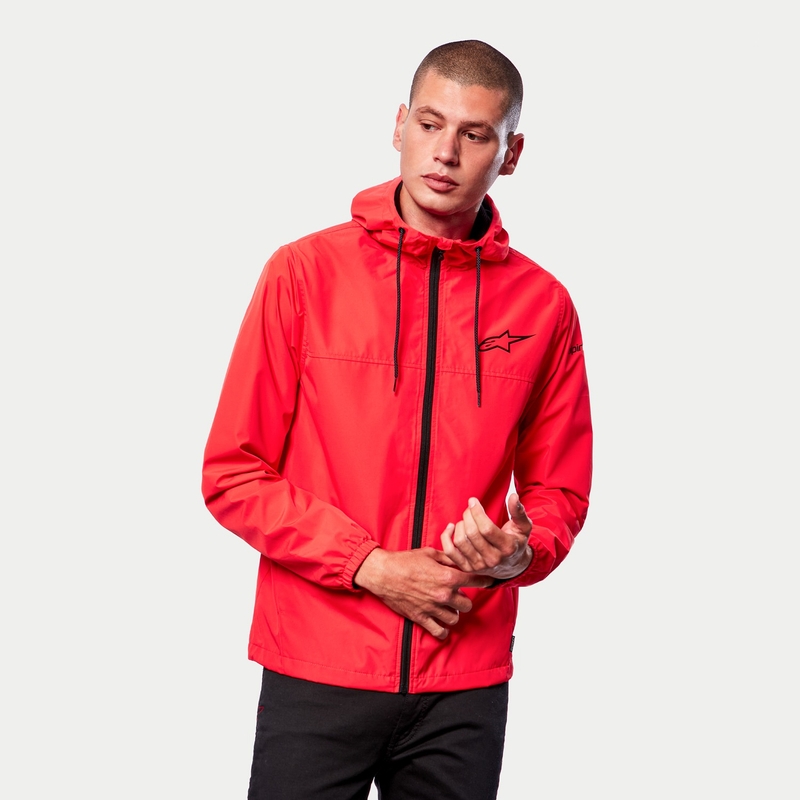 Bunda Alpinestars Treq Windbreaker červeno fluo-čierna