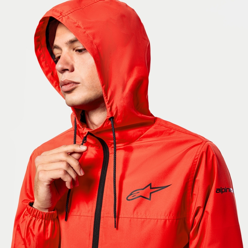 Bunda Alpinestars Treq Windbreaker červeno fluo-čierna