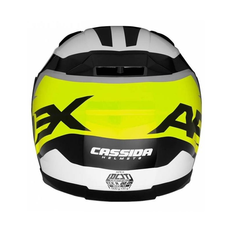 Prilba na motocykel Cassida Apex Contrast čierno-bielo-šedo-fluorescenčno žltá výpredaj
