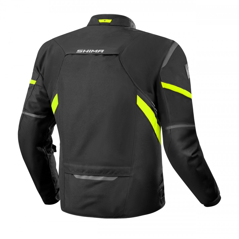 Bunda na motorku Shima Rush 2.0 čierno-fluo žltá
