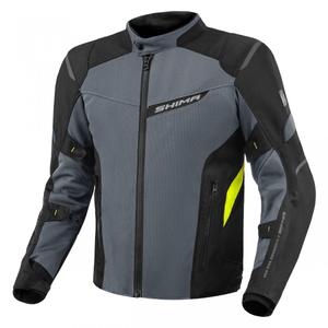 Bunda na motorku Shima Rush Vent 2.0 čierno-šedo-fluo žltá
