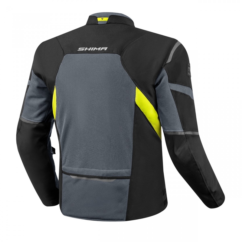 Bunda na motorku Shima Rush Vent 2.0 čierno-šedo-fluo žltá