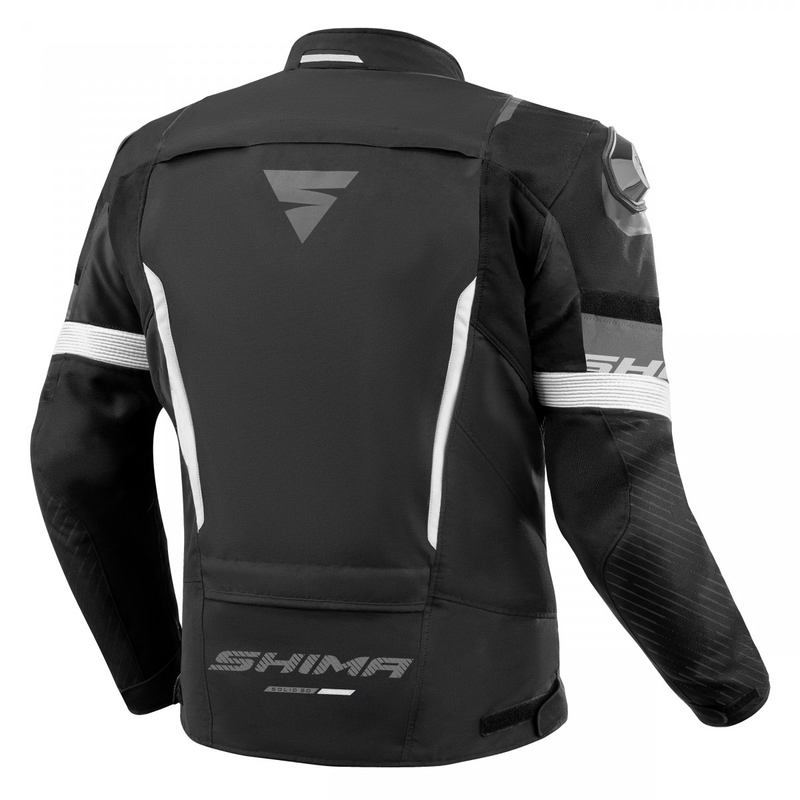 Bunda na motorku Shima Solid 2.0 čierno-biela