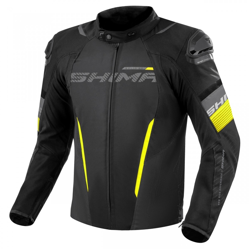 Bunda na motorku Shima Solid 2.0 čierno-fluo žltá