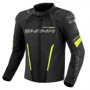Bunda na motorku Shima Solid 2.0 Vent čierno-fluo žltá