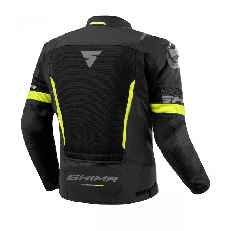 Bunda na motorku Shima Solid 2.0 Vent čierno-fluo žltá