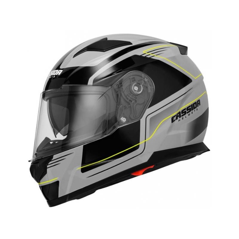Prilba na motocykel Cassida Apex Fusion šedo-čierno-fluorescenčno žltá výpredaj