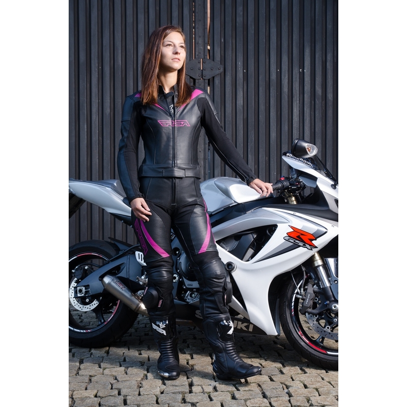Dámske nohavice na motocykel RSA Destiny 2 čierno-ružové výpredaj