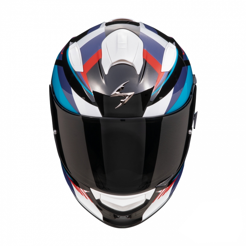 Integrálna helma na motorku Scorpion EXO-491 Abilis čierno-modro-červená
