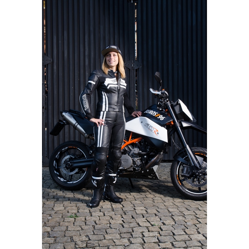 Dámska kombinéza na motocykel RSA Virus čierno-biela výpredaj