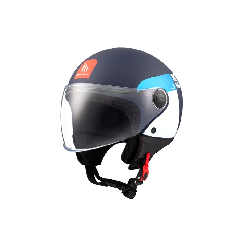 Otvorená prilba na motorku MT STREET INBOARD C7 matná modro-biela
