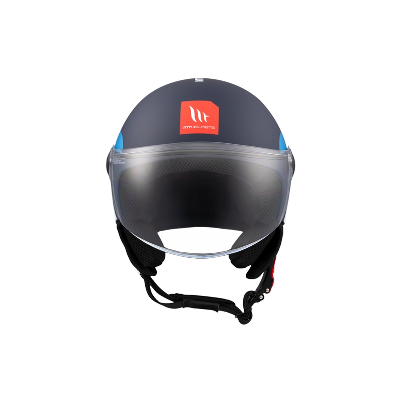 Otvorená prilba na motorku MT STREET INBOARD C7 matná modro-biela