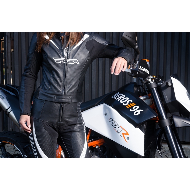 Dámske nohavice na motocykel RSA Destiny 2 čierno-biele výpredaj
